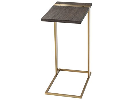Theodore Alexander Ta Studio No. 1 Rectangular Wood Cardamon Lati & Brushed Brass End Table