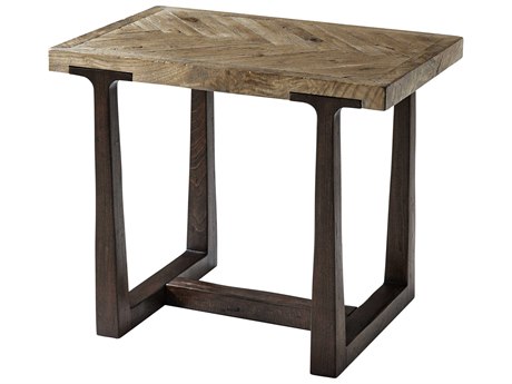 Theodore Alexander The Echoes Rectangular Wood Echo Oak End Table