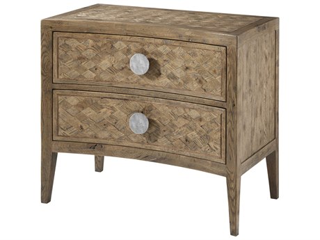 Theodore Alexander The Echoes 2-Drawers Oak Wood Nightstand