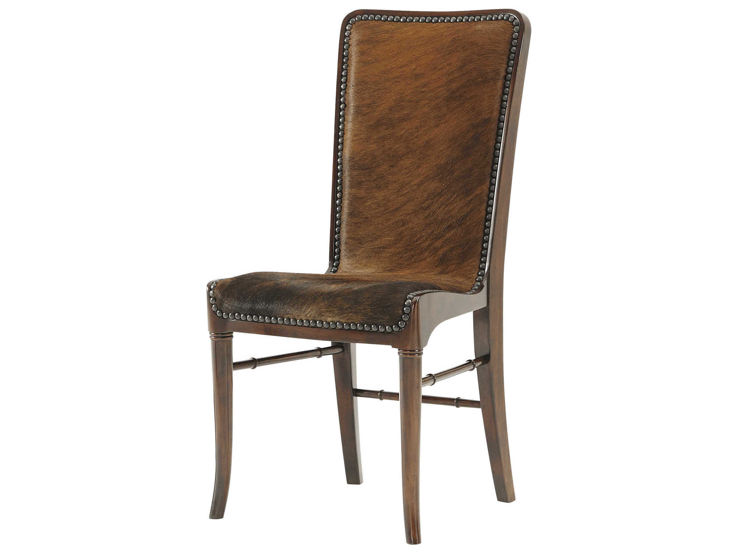 Theodore Alexander Mahogany / Hair on Hide Side Dining Chair | TAL4000512HH