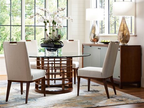 tommy bahama glass top dining table