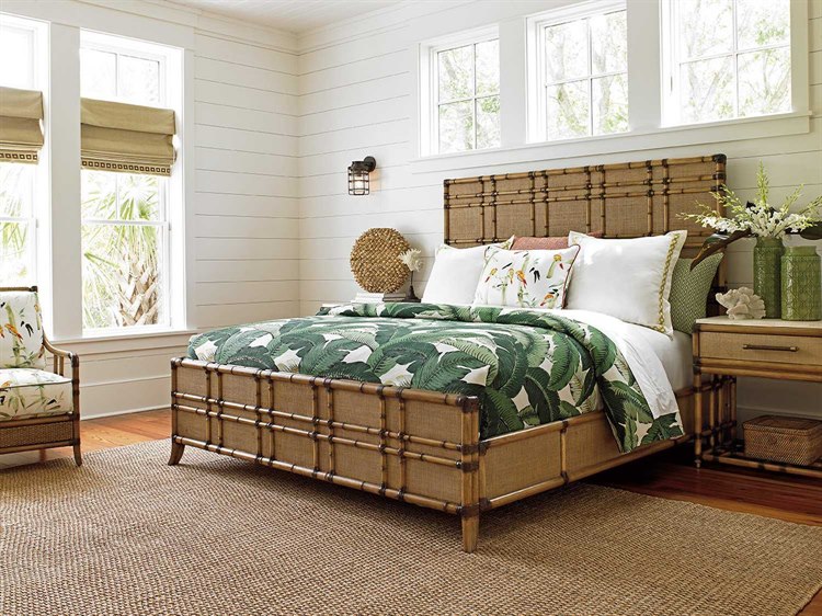Tommy Bahama Twin Palms Panel Bed Bedroom Set Totwinpbedset