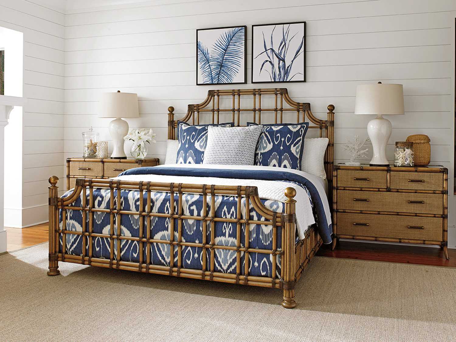 Tommy Bahama Twin Palms Poster Bed Bedroom Set