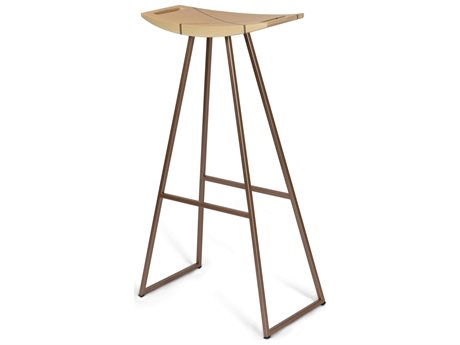 Tronk Design Maple Wood Rose Copper Bar Stool