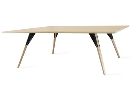 Tronk Design Clarke Collection Rectangular Wood Black Coffee Table