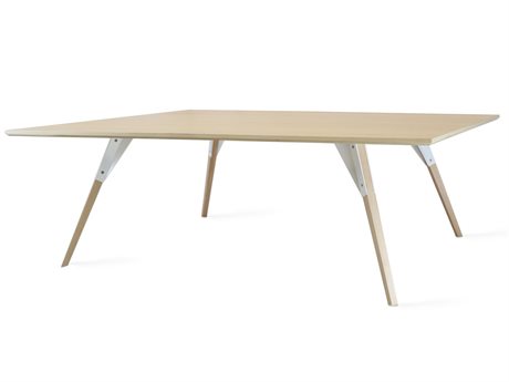 Tronk Design Clarke Collection Rectangular Wood White Coffee Table