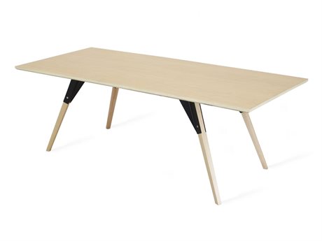 Tronk Design Clarke Collection Rectangular Wood Black Coffee Table