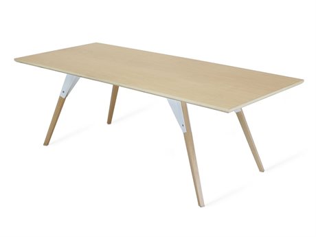 Tronk Design Clarke Collection Rectangular Wood White Coffee Table