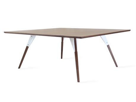 Tronk Design Clarke Collection Rectangular Wood White Coffee Table