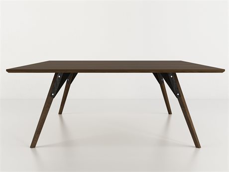Tronk Design Clarke Collection Square Wood Black Coffee Table