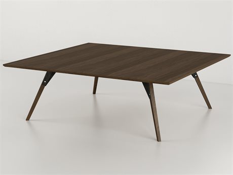 Tronk Design Clarke Collection Rectangular Wood Black Coffee Table