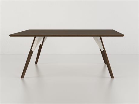 Tronk Design Clarke Collection Square Wood White Coffee Table