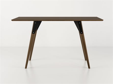 Tronk Design Clarke Collection Black Brown Walnut Wood Computer Desk