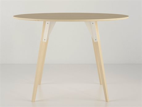 Tronk Design Clarke Collection Oval Wood White Dining Table