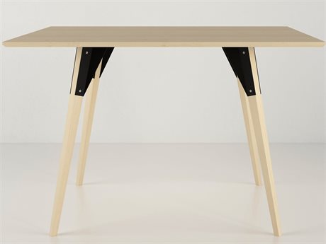 Tronk Design Clarke Collection Rectangular Wood Black Dining Table
