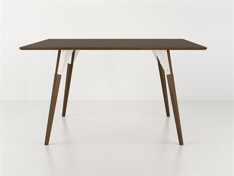 Tronk Design Clarke Collection Rectangular Wood White Dining Table