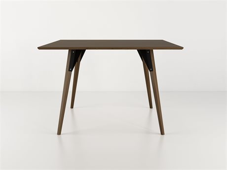 Tronk Design Clarke Collection Square Wood Black Dining Table