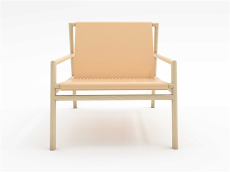 Tronk Design Gallagher Beige Leather Accent Chair