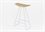 Tronk Design Brassy Gold Side Counter Height Stool  TROROBMPLCTRINLGD