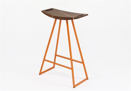 Tronk Design Robert Walnut Wood Counter Stool