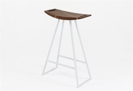 Tronk Design Robert Walnut Wood Counter Stool