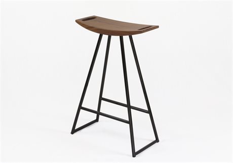 Tronk Design Robert Walnut Wood Counter Stool