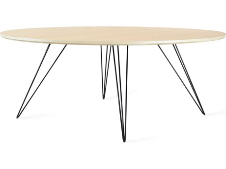 Tronk Design Williams Round Wood Maple Black Coffee Table