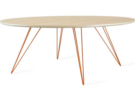 Tronk Design Williams Round Wood Maple Orange Coffee Table