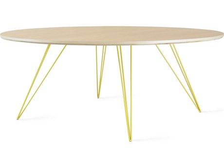 Tronk Design Williams Round Wood Maple Yellow Coffee Table