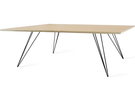 Tronk Design Williams Rectangular Wood Maple Black Coffee Table