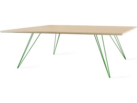 Tronk Design Williams Rectangular Wood Maple Green Coffee Table