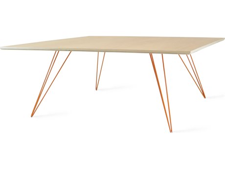 Tronk Design Williams Square Wood Maple Orange Coffee Table