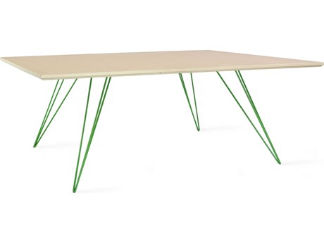 Tronk Design Williams Rectangular Wood Maple Green Coffee Table