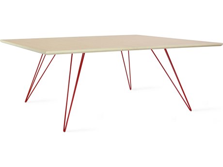 Tronk Design Williams Rectangular Wood Maple Red Coffee Table