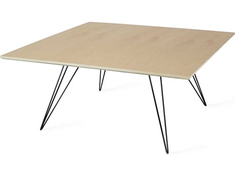 Tronk Design Williams Square Wood Maple Black Coffee Table
