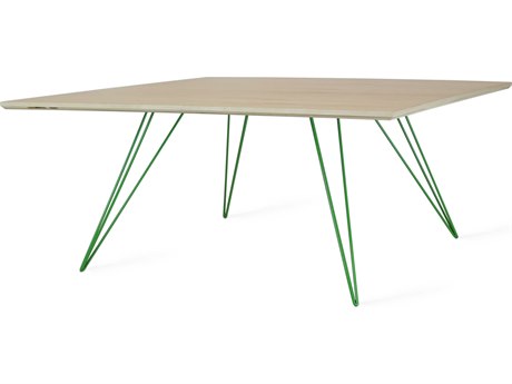 Tronk Design Williams Square Wood Maple Green Coffee Table