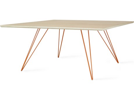 Tronk Design Williams Square Wood Maple Orange Coffee Table