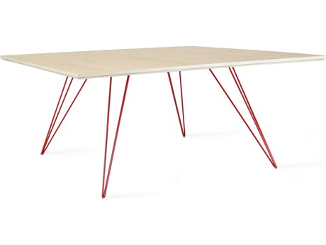 Tronk Design Williams Square Wood Maple Red Coffee Table