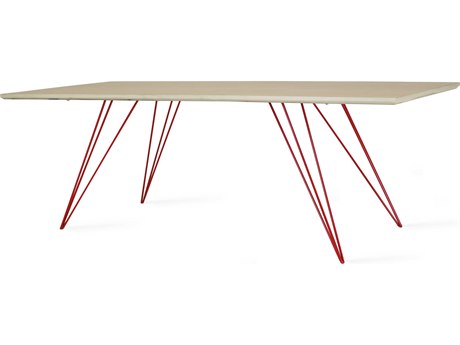 Tronk Design Williams Rectangular Wood Maple Red Coffee Table