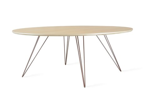Tronk Design Williams Table Collection Round Wood Rose Copper Coffee