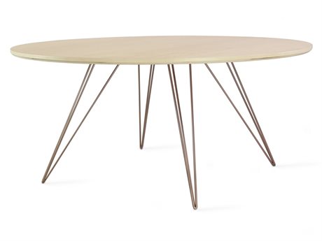 Tronk Design Williams Table Collection Round Wood Rose Copper Coffee