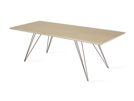 Tronk Design Williams Table Collection Rectangular Wood Rose Copper Coffee