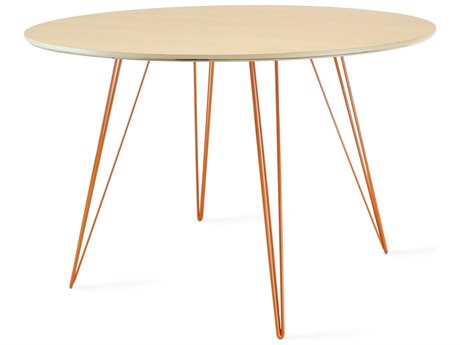 Tronk Design Williams Oval Wood Maple Orange Dining Table