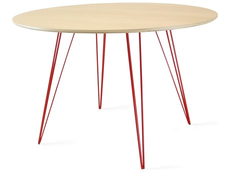 Tronk Design Williams Oval Wood Maple Red Dining Table