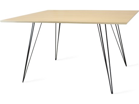 Tronk Design Williams Rectangular Wood Maple Black Dining Table
