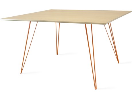 Tronk Design Williams Rectangular Wood Maple Orange Dining Table