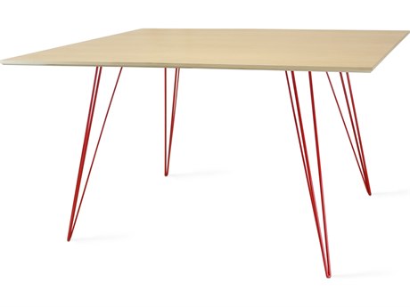 Tronk Design Williams Rectangular Wood Maple Red Dining Table