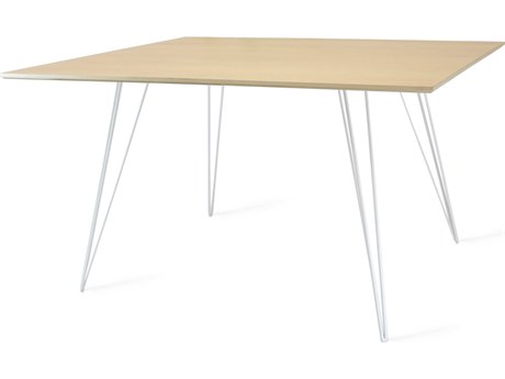 Tronk Design Williams Rectangular Wood Maple White Dining Table