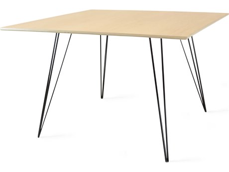 Tronk Design Williams Square Wood Maple Black Dining Table