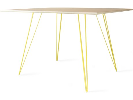 Tronk Design Williams Square Wood Maple Yellow Dining Table
